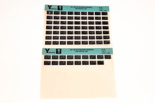 OEM Yamaha XM001-54 1994-1996 Outboard Rigging Parts List Microfiche Lot