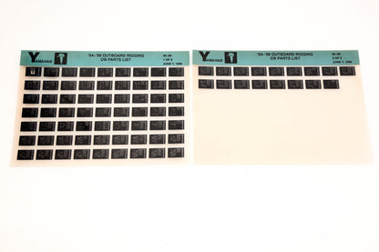 OEM Yamaha XM001-54 1994-1996 Outboard Rigging Parts List Microfiche Lot