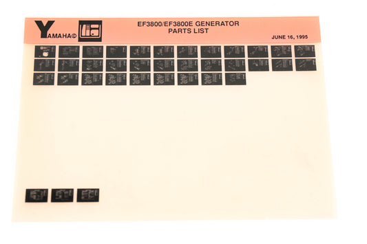 OEM Yamaha XM001-55 1995 EF3800/EF3800E Generator Parts List Microfiche