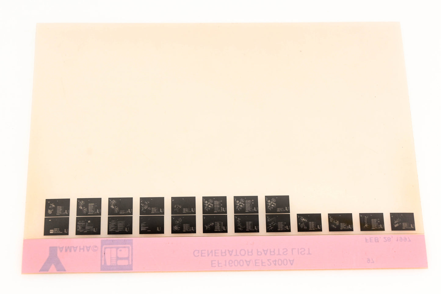OEM Yamaha XM001-62 1997 EF1600A/EF2400A Generator Parts List Microfiche