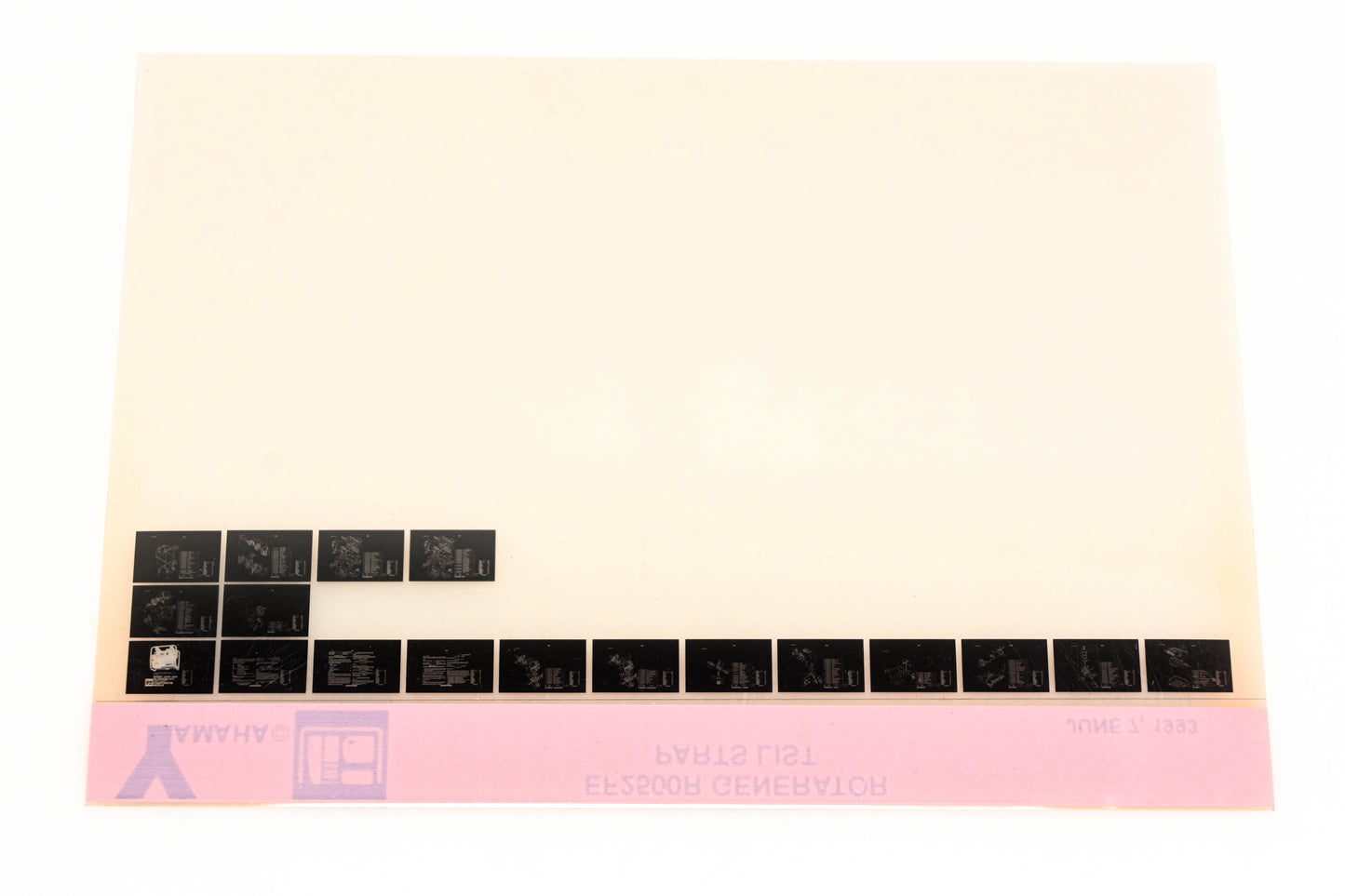 OEM Yamaha XM001-65 1993 EF2500R Generator Parts List Microfiche