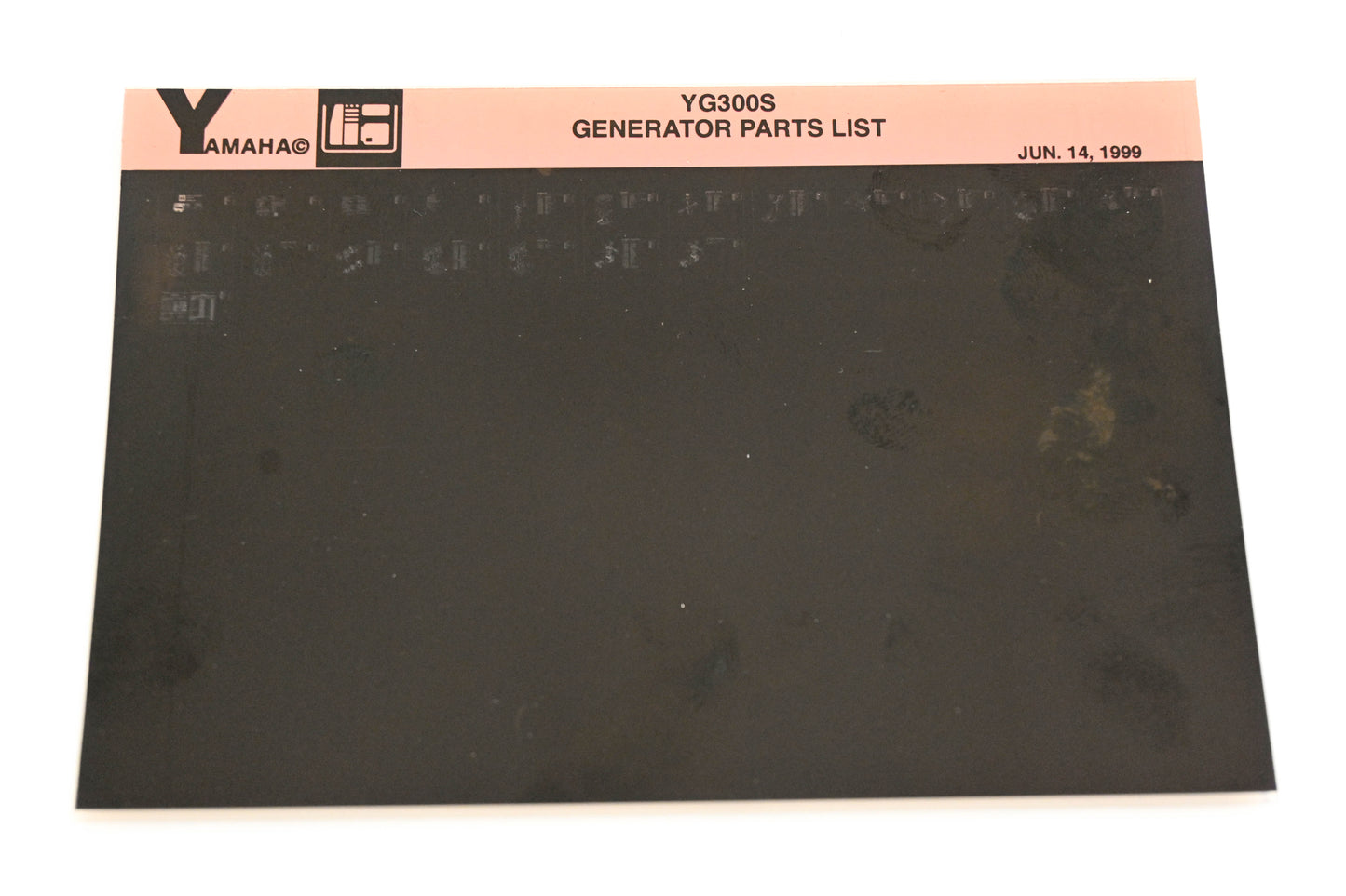 OEM Yamaha XM005-18 1999 YG300S Generator Parts List Microfiche