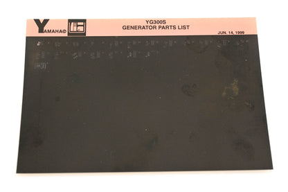 OEM Yamaha XM005-18 1999 YG300S Generator Parts List Microfiche