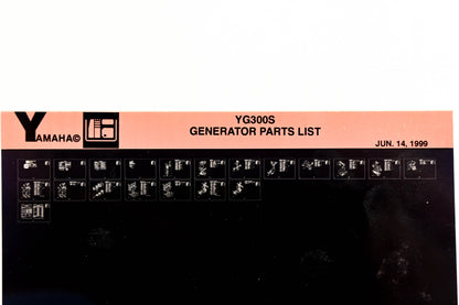 OEM Yamaha XM005-18 1999 YG300S Generator Parts List Microfiche