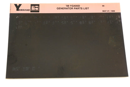 OEM Yamaha XM005-19 1998 YG400D Generator Parts List Microfiche