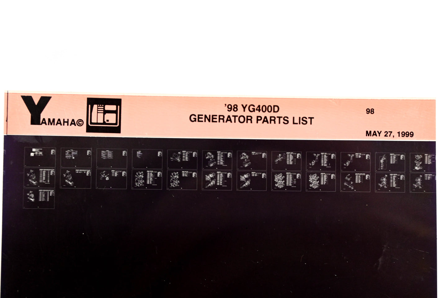 OEM Yamaha XM005-19 1998 YG400D Generator Parts List Microfiche