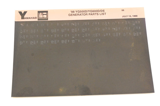 OEM Yamaha XM005-21 1998 YG500D/YG600D/DE Generator Parts List Microfiche