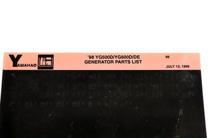 OEM Yamaha XM005-21 1998 YG500D/YG600D/DE Generator Parts List Microfiche
