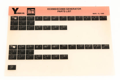 OEM Yamaha XM005-23 1990 EC2000/EC2800 Generator Parts List Microfiche