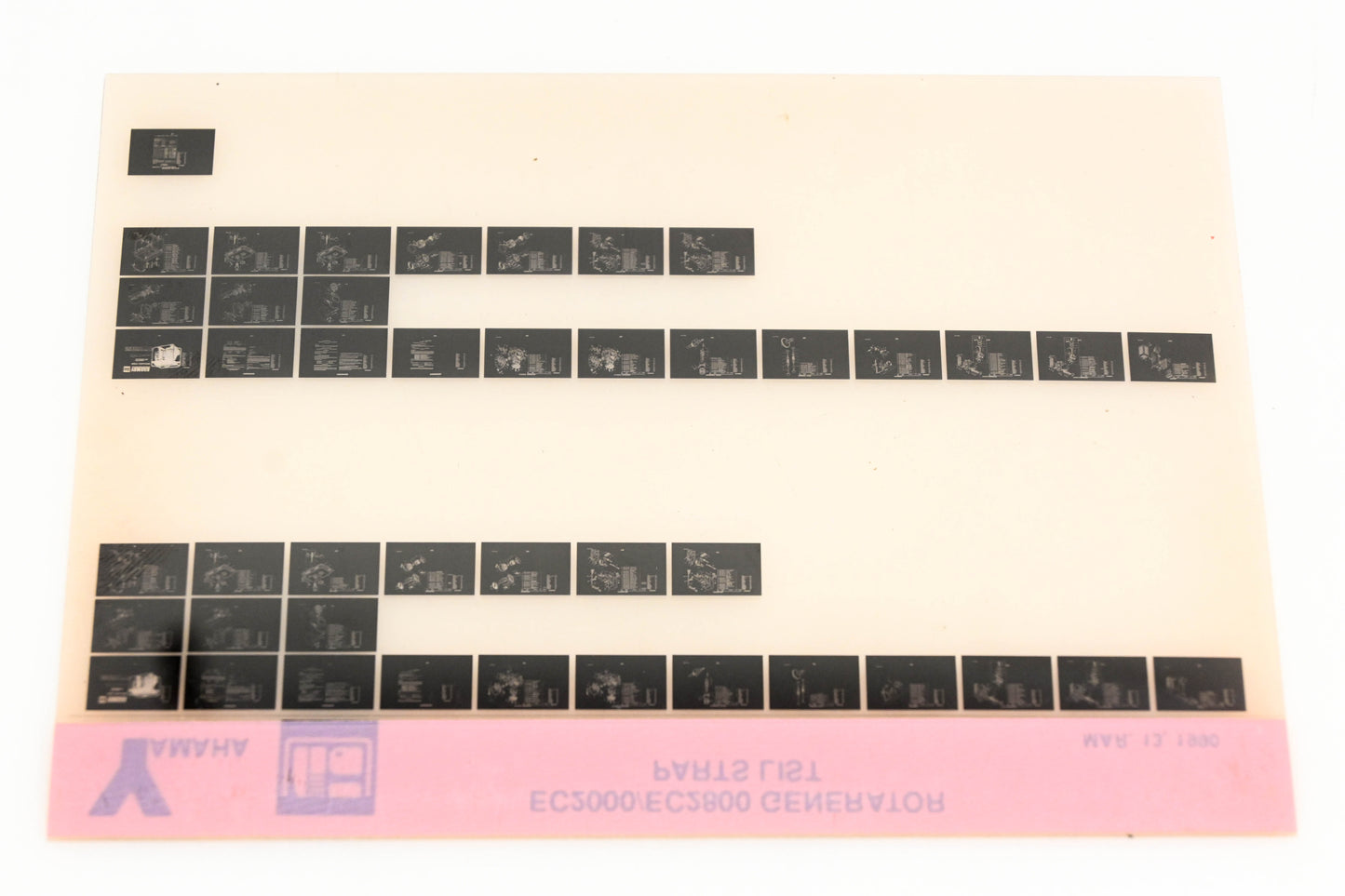 OEM Yamaha XM005-23 1990 EC2000/EC2800 Generator Parts List Microfiche