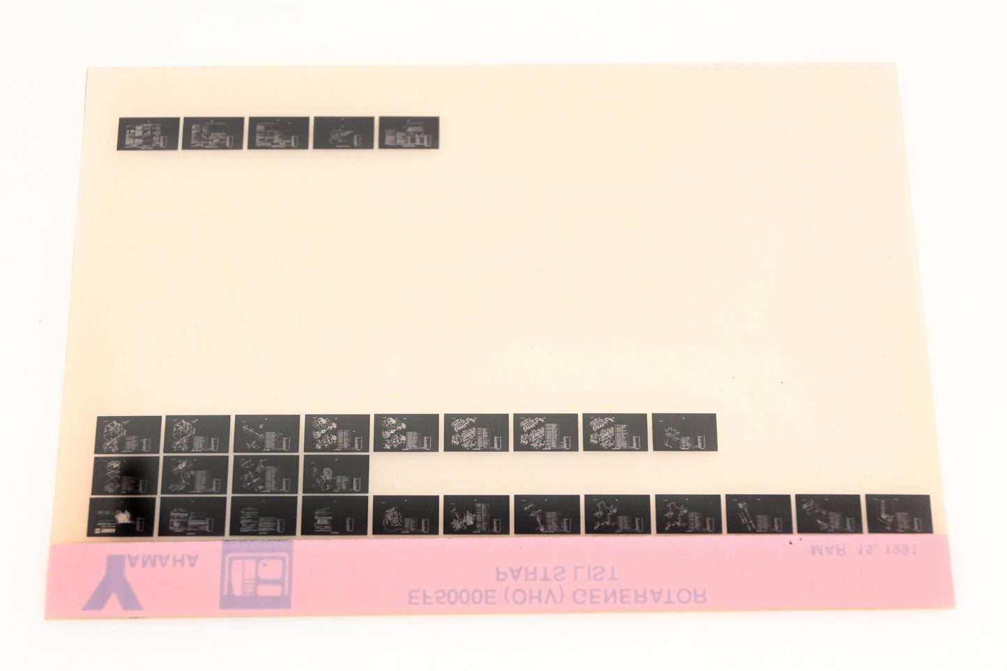 OEM Yamaha XM005-25 1991 EF5000E (OHV) Generator Parts List Microfiche