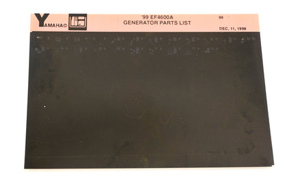 OEM Yamaha XM005-26 1999 EF4600A Generator Parts List Microfiche