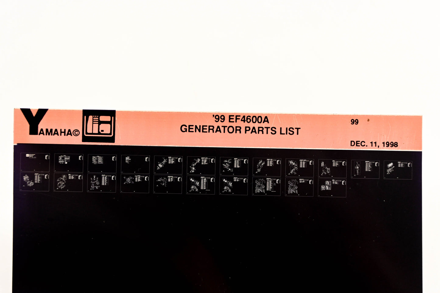 OEM Yamaha XM005-26 1999 EF4600A Generator Parts List Microfiche