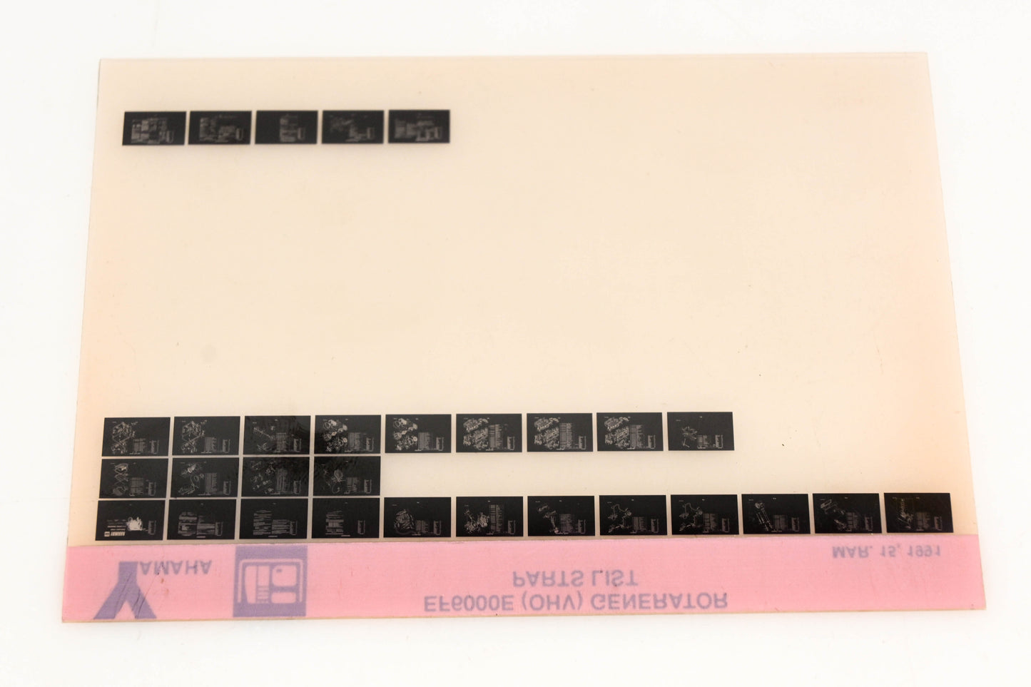 OEM Yamaha XM005-28 1991 EF6000E (OHV) Generator Parts List Microfiche
