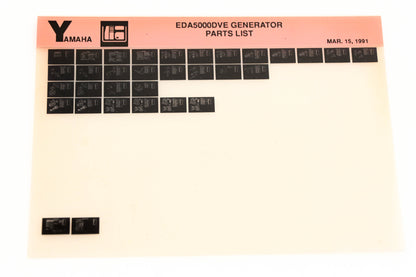 OEM Yamaha XM005-31 EDA5000DVE Generator Parts List Microfiche