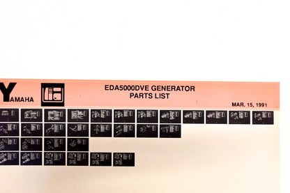 OEM Yamaha XM005-31 EDA5000DVE Generator Parts List Microfiche