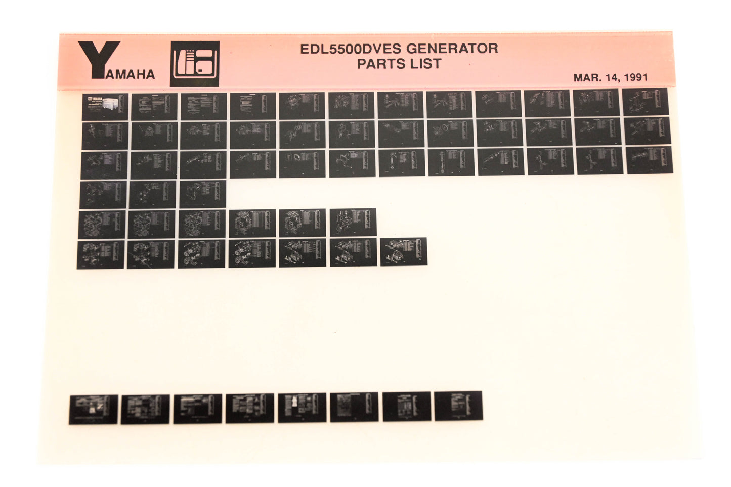 OEM Yamaha XM005-32 EDL5500DVES Generator Parts List Microfiche