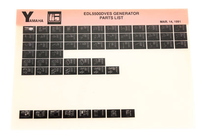 OEM Yamaha XM005-32 EDL5500DVES Generator Parts List Microfiche