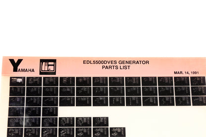 OEM Yamaha XM005-32 EDL5500DVES Generator Parts List Microfiche