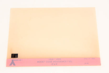 OEM Yamaha XM005-35 1979-1993 O.P.E. Model Code Reference List Microfiche