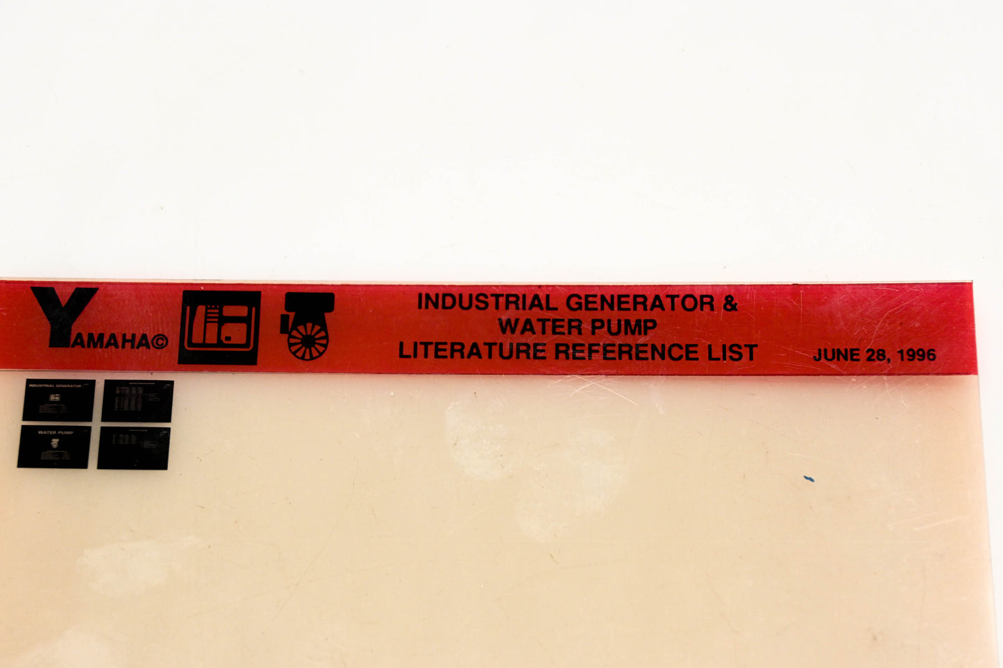 OEM Yamaha XM005-39 Industrial Generator & Water Pump Literature Microfiche