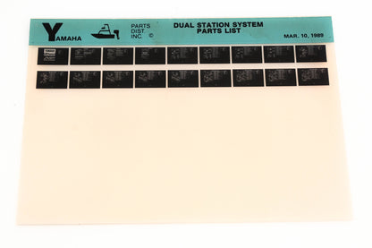OEM Yamaha XM005-42 1989 Dual Station System Parts List Microfiche