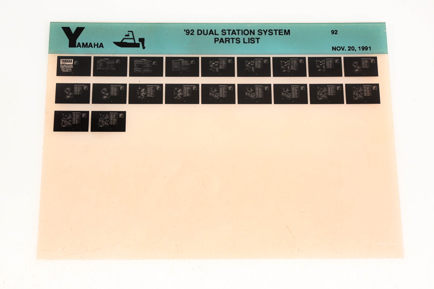 OEM Yamaha XM005-43 1992 Dual Station System Parts List Microfiche