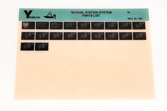 OEM Yamaha XM005-43 1992 Dual Station System Parts List Microfiche