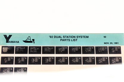 OEM Yamaha XM005-43 1992 Dual Station System Parts List Microfiche