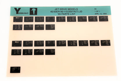 OEM Yamaha XM005-44 1995 Jet Drive 40/50ER-90/115/200RE(T) JD Parts List Microfiche