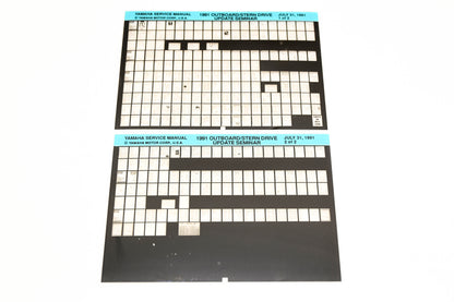 OEM Yamaha XM005-48 1991 Outboard Stern Drive Update Seminar Microfiche Lot