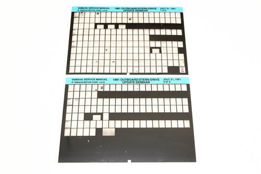 OEM Yamaha XM005-48 1991 Outboard Stern Drive Update Seminar Microfiche Lot