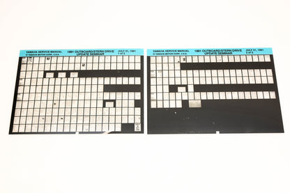 OEM Yamaha XM005-48 1991 Outboard Stern Drive Update Seminar Microfiche Lot