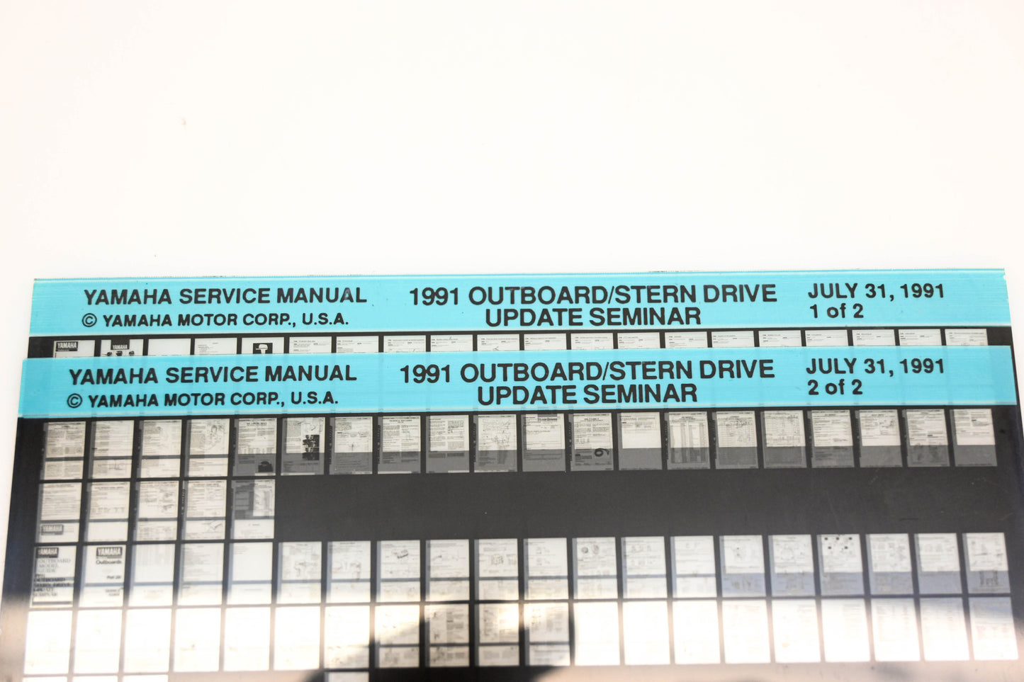 OEM Yamaha XM005-48 1991 Outboard Stern Drive Update Seminar Microfiche Lot