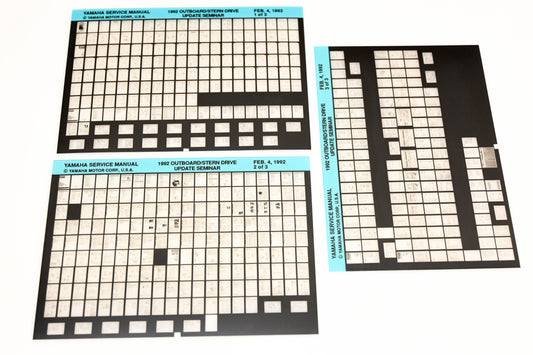 OEM Yamaha XM005-49 1992 Outboard Stern Drive Update Seminar Microfiche Lot