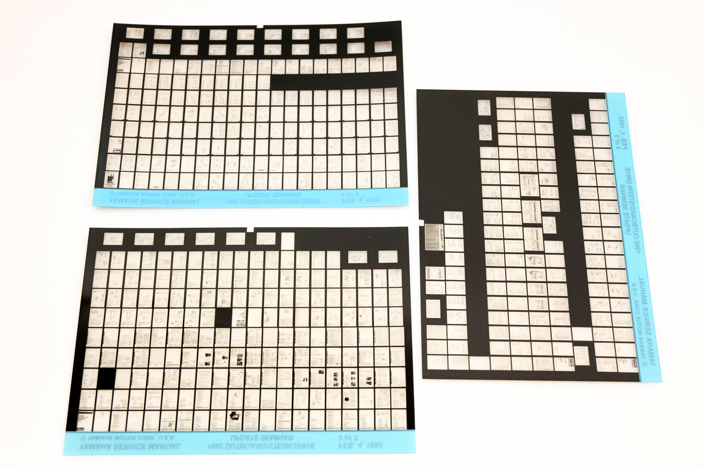 OEM Yamaha XM005-49 1992 Outboard Stern Drive Update Seminar Microfiche Lot