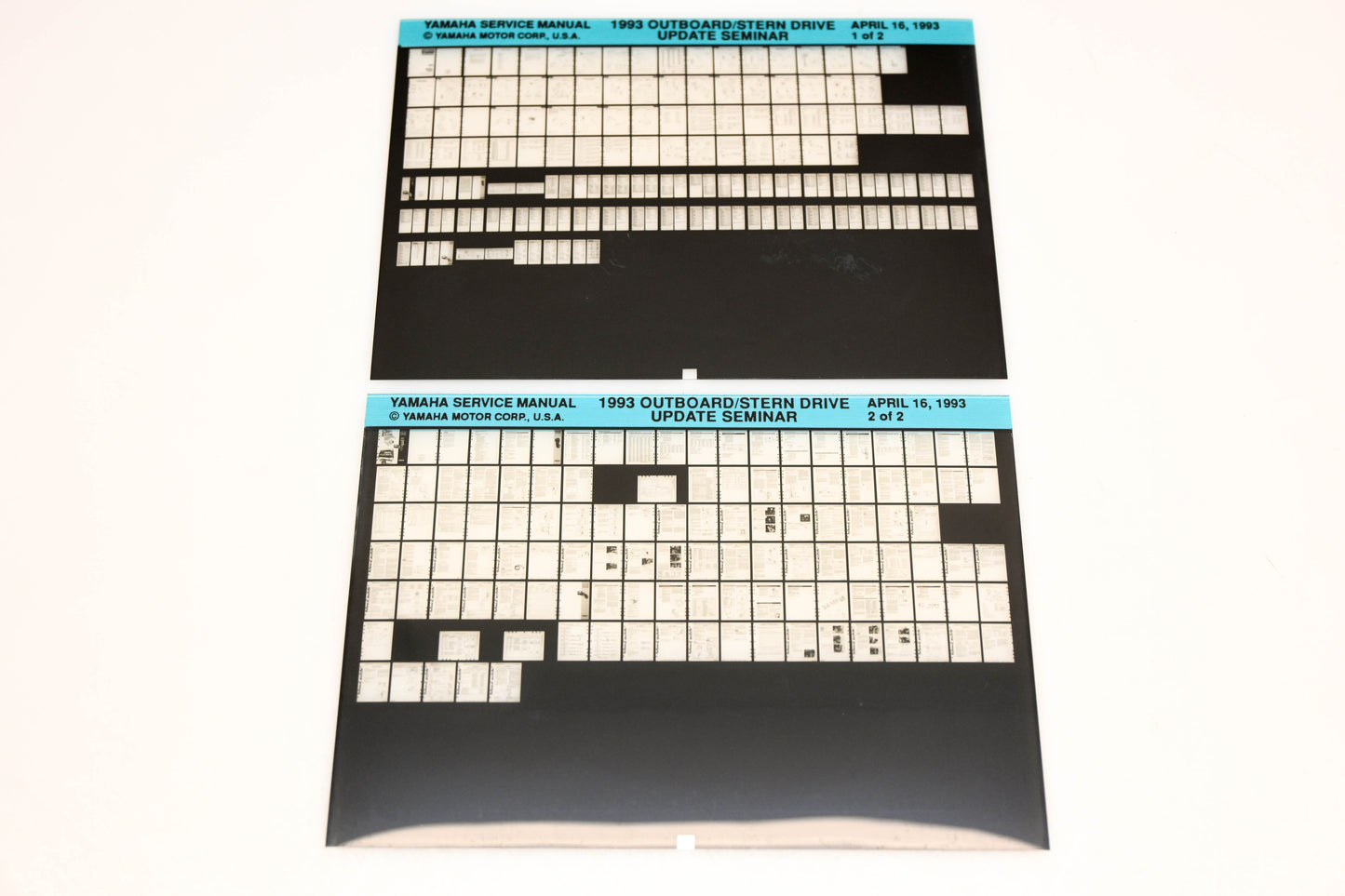 OEM Yamaha XM005-50 1993 Outboard Stern Drive Update Seminar Microfiche Lot