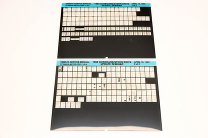 OEM Yamaha XM005-50 1993 Outboard Stern Drive Update Seminar Microfiche Lot