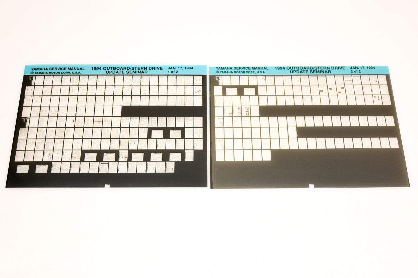 OEM Yamaha XM005-51 1994 Outboard Stern Drive Update Seminar Microfiche Lot