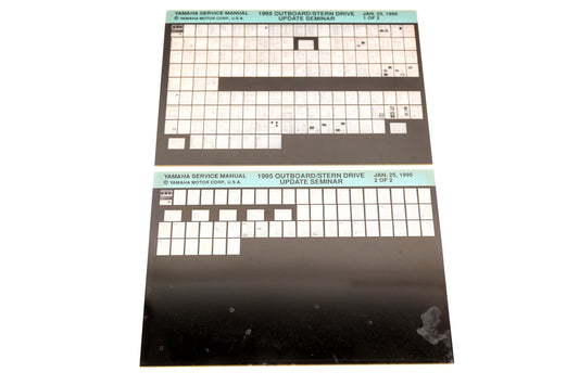OEM Yamaha XM005-52 1995 Outboard Stern Drive Update Seminar Microfiche Lot