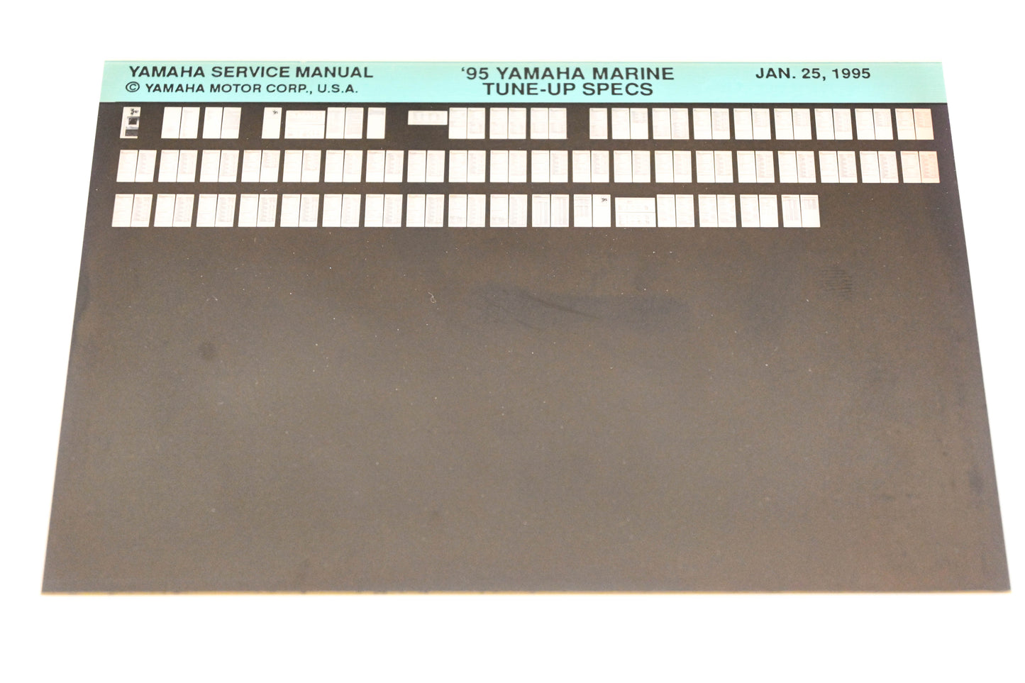 OEM Yamaha XM005-53 1995 Marine Tune-Up Specifications Manual Microfiche