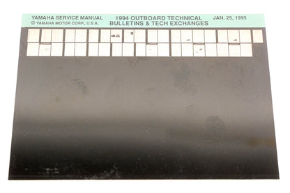OEM Yamaha XM005-54 1994 Outboard Technical Bulletins & Exchanges Manual Microfiche