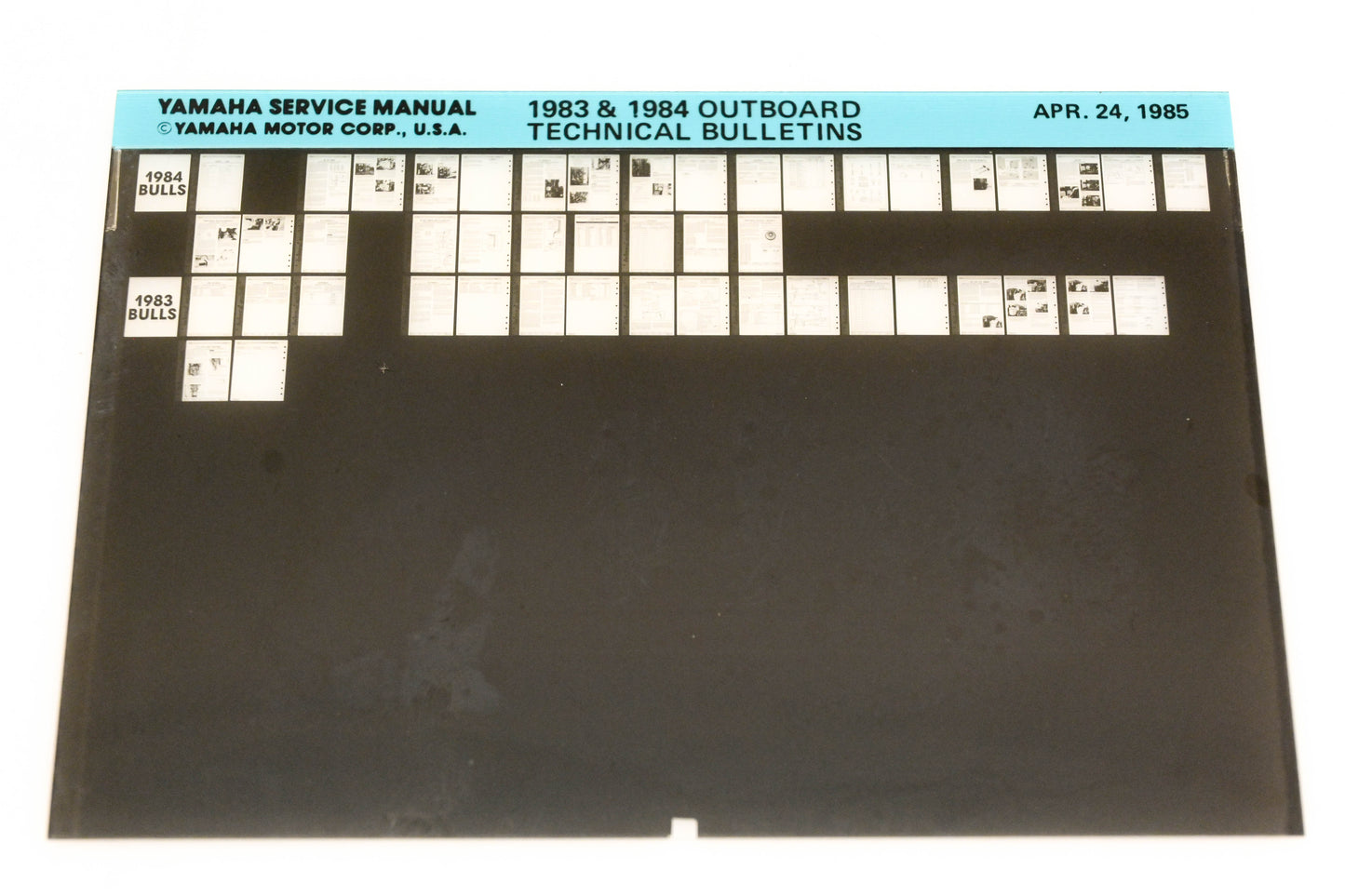 OEM Yamaha XM005-55 1983-84 Outboard Technical Bulletins Manual Microfiche