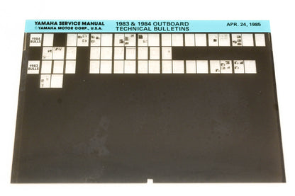 OEM Yamaha XM005-55 1983-84 Outboard Technical Bulletins Manual Microfiche