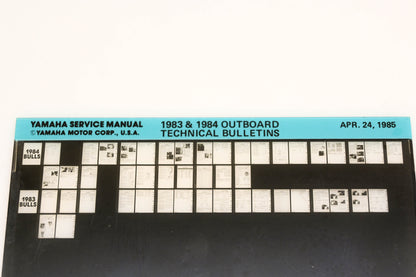 OEM Yamaha XM005-55 1983-84 Outboard Technical Bulletins Manual Microfiche
