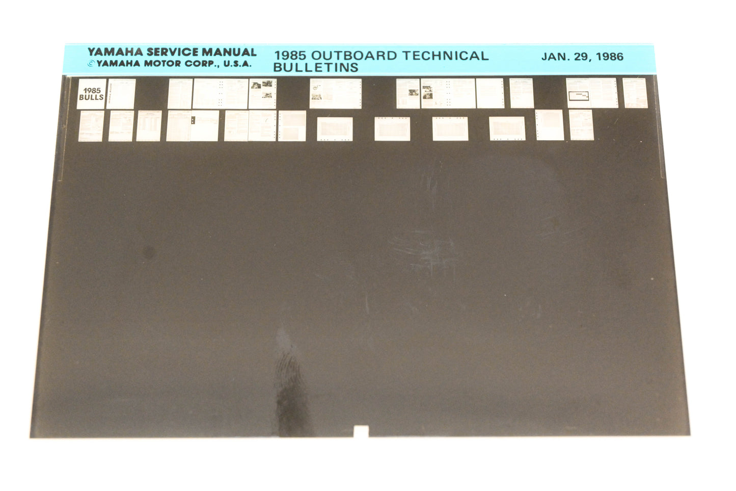 OEM Yamaha XM005-56 1985 Outboard Technical Bulletins Manual Microfiche