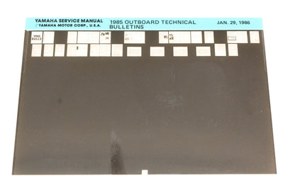 OEM Yamaha XM005-56 1985 Outboard Technical Bulletins Manual Microfiche