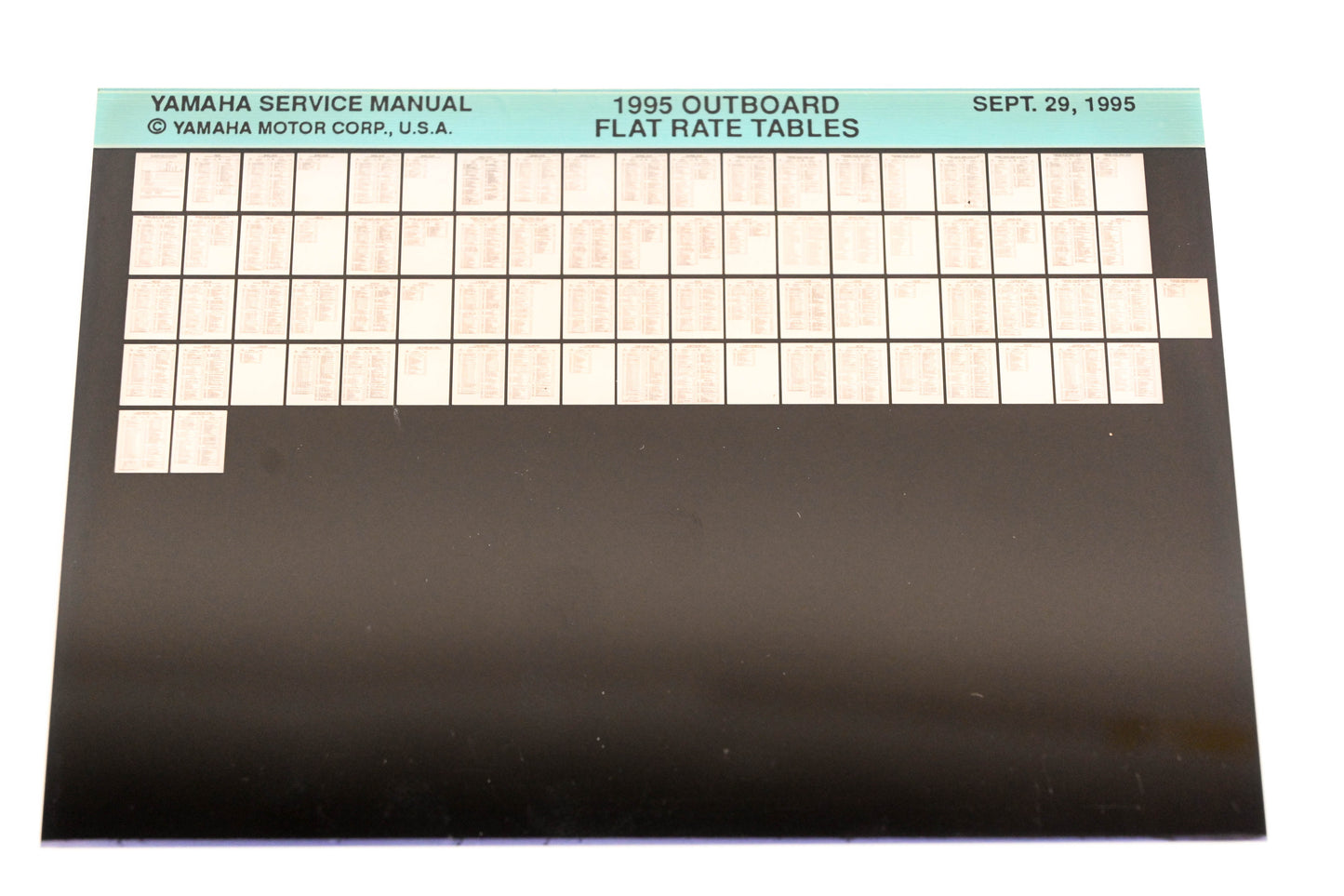 OEM Yamaha XM005-58 1995 Outboard Flat Rate Tables Microfiche