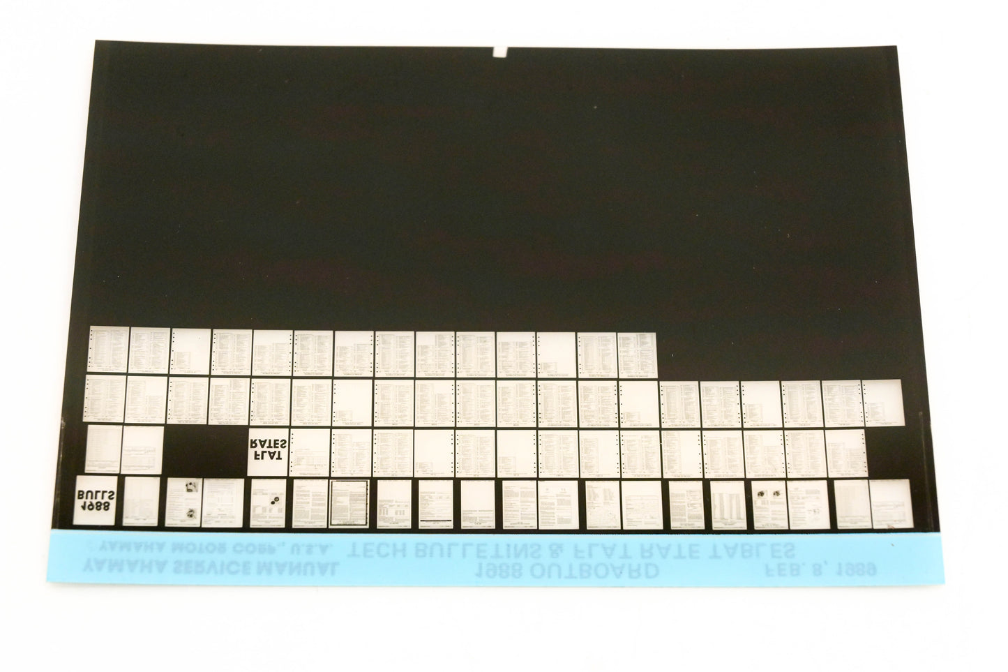 OEM Yamaha XM005-59 1988 Outboard Tech Bulletins & Flat Rate Tables Microfiche