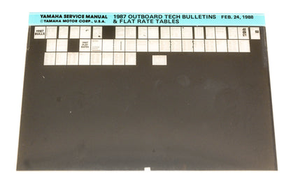 OEM Yamaha XM005-60 1987 Outboard Tech Bulletins & Flat Rate Tables Microfiche